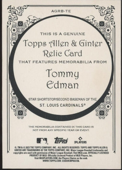 Tommy Edman 2023 Topps Allen & Ginter Swatch #AGRB - TE - Collector Store LLC