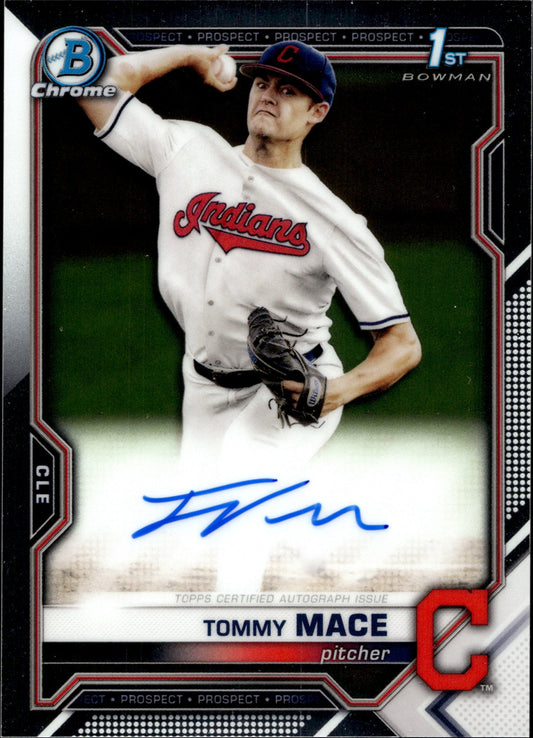 Tommy Mace 2021 Bowman Chrome Prospects Auto #CDA - TMA - Collector Store LLC