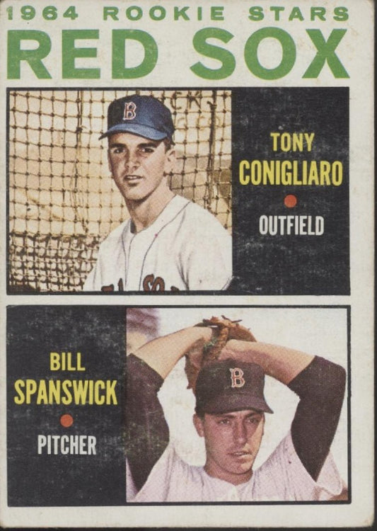 Tony Conigliaro / Bill Spanswick 1964 Topps Red Sox Rookie Stars RC #287 GD - Collector Store LLC