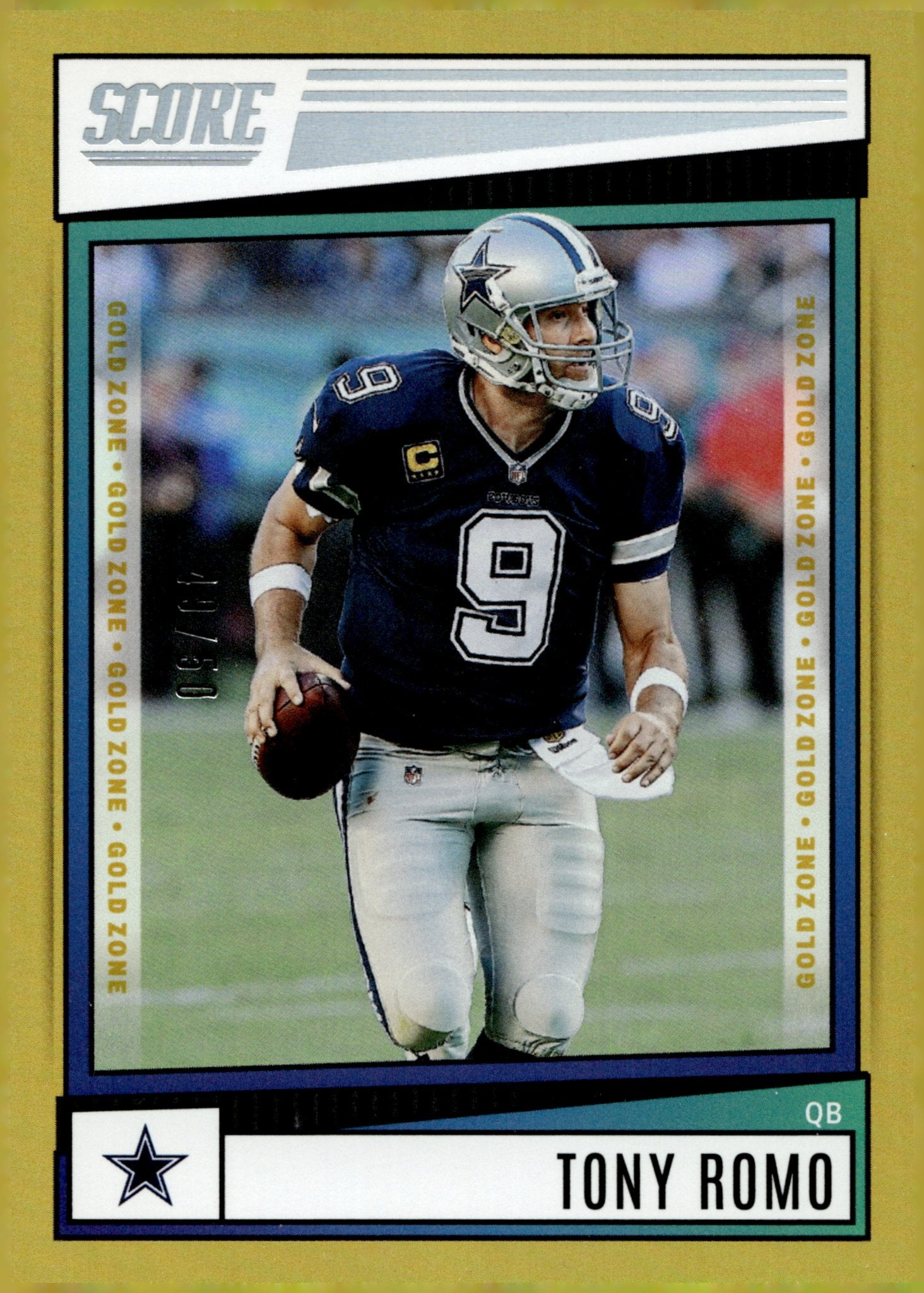 Tony Romo 2022 Panini Score Gold Zone Gold Foil 49/50 #229 - Collector Store LLC