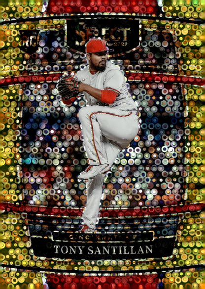 Tony Santillan 2022 Panini Select Gold Disco Prizm RC 07/10 #4 - Collector Store LLC