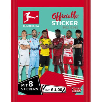 2021-22 Topps Bundesliga Soccer Sticker Pack (8 Stickers)