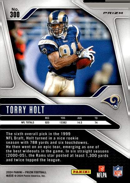 Torry Holt 2024 Panini Prizm Neon Green Pulsar Prizm #300 - Collector Store LLC