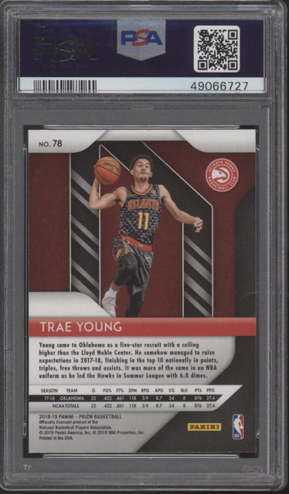 Trae Young 2018 - 19 Panini Prizm RC #78 PSA 9 - Collector Store LLC