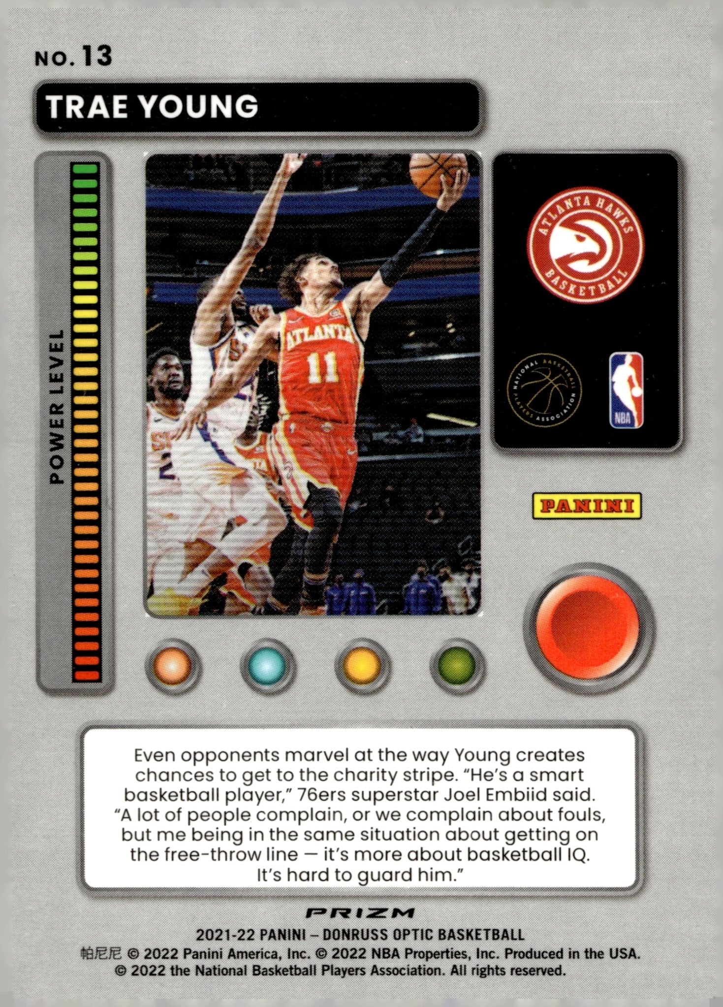 Trae Young 2021 - 22 Panini Donruss Optic T - Minus 3...2...1 Purple Prizm #13 - Collector Store LLC