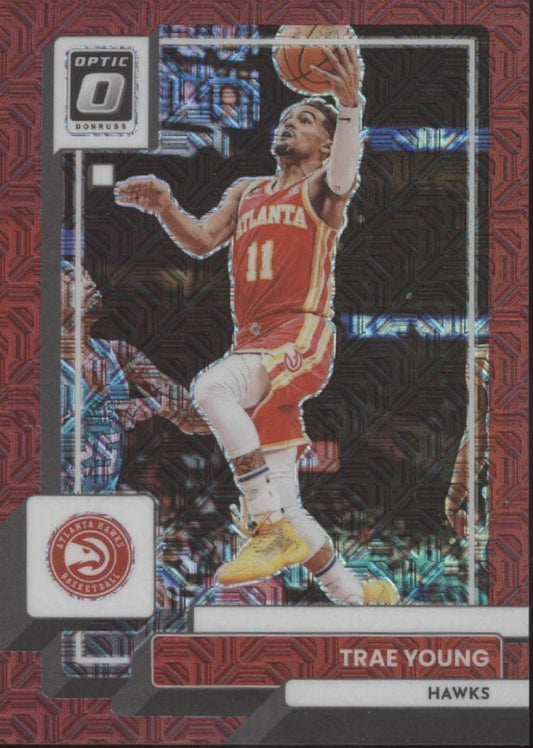 Trae Young 2022 - 23 Panini Donruss Optic Red Mojo Prizm 61/88 #127 - Collector Store LLC