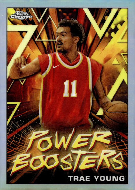 Trae Young 2024 Topps Chrome Power Boosters Refractor #PB - 1 - Collector Store LLC