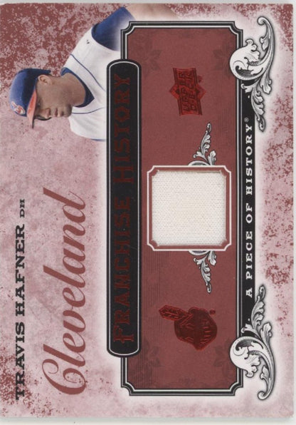 Travis Hafner 2008 Upper Deck A Piece of History Red Swatch FH - 17 - Collector Store LLC