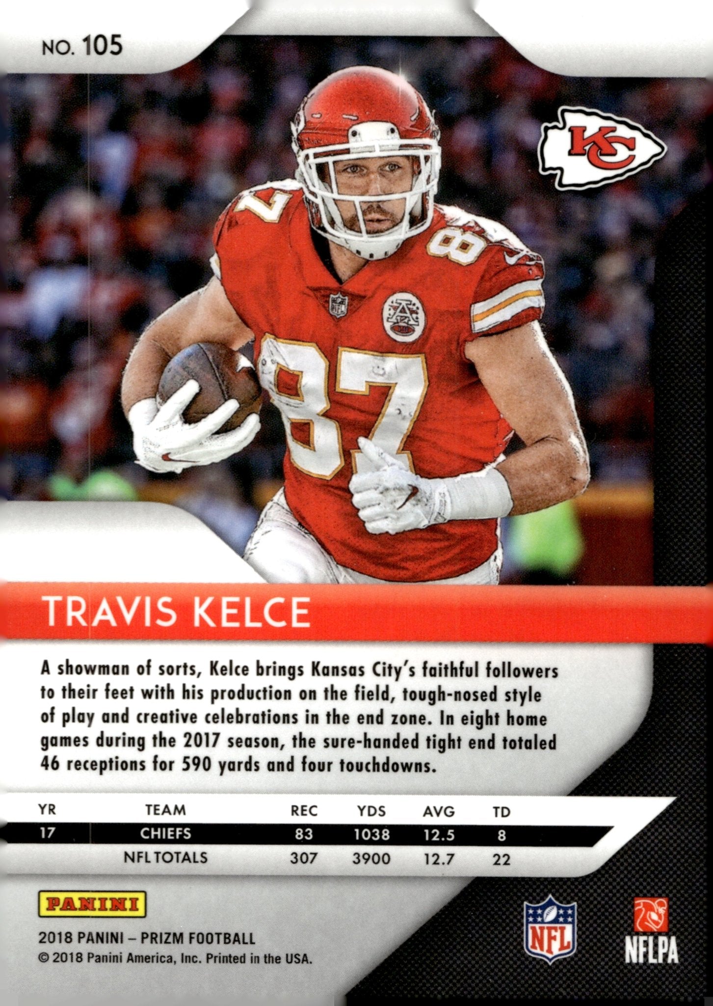 Travis Kelce 2018 Panini Prizm #105 - Collector Store LLC