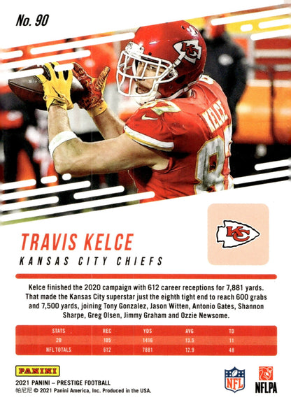 Travis Kelce 2021 Panini Prestige #90 - Collector Store LLC