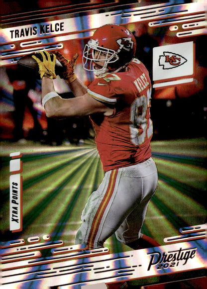 Travis Kelce 2021 Panini Prestige Xtra Points Laser Holo #90 - Collector Store LLC