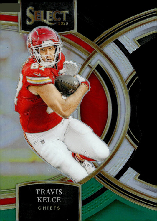 Travis Kelce 2023 Panini Select Die - Cut Tri Color Prizm #150 - Collector Store LLC