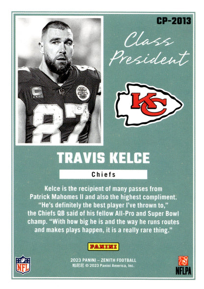 Travis Kelce 2023 Panini Zenith Class President #CP - 2013 - Collector Store LLC