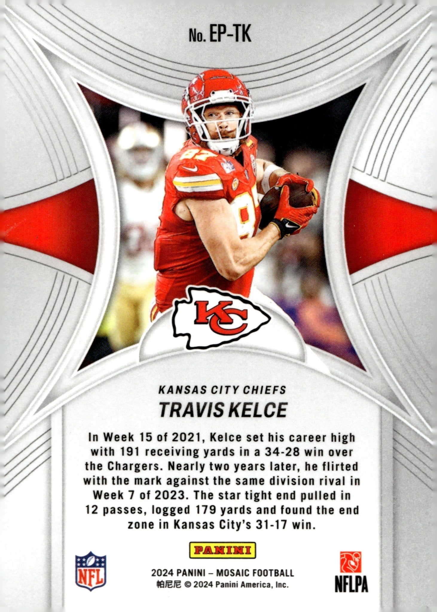 Travis Kelce 2024 Panini Mosaic Epic Performers #EP - TK - Collector Store LLC