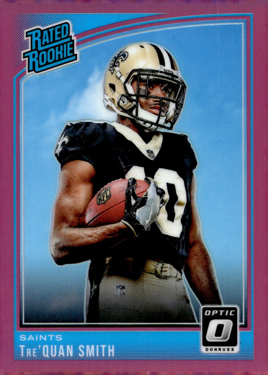 Tre'Quan Smith 2018 Panini Donruss Optic Rated Rookie Pink Prizm RC #175 - Collector Store LLC