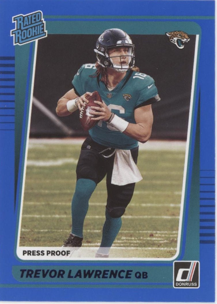 Trevor Lawrence 2021 Panini Donruss Press Proof Rated Rookie Blue RC #251 #1 - Collector Store LLC