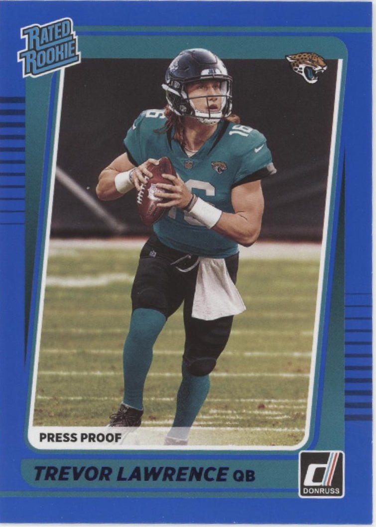 Trevor Lawrence 2021 Panini Donruss Press Proof Rated Rookie Blue RC #251 #3 - Collector Store LLC