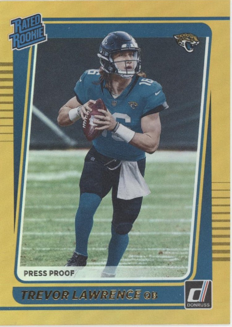 Trevor Lawrence 2021 Panini Donruss Press Proof Rated Rookie Gold Foil RC #251 - Collector Store LLC