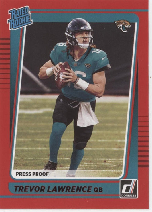 Trevor Lawrence 2021 Panini Donruss Press Proof Rated Rookie Red RC #251 #3 - Collector Store LLC