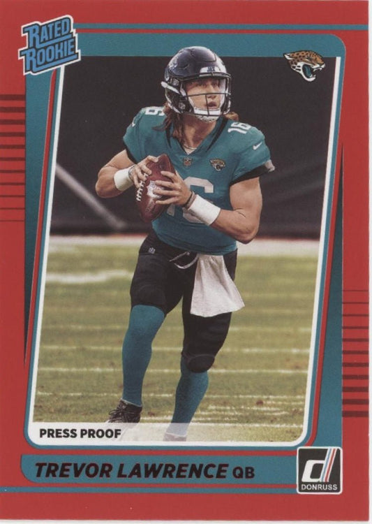 Trevor Lawrence 2021 Panini Donruss Press Proof Rated Rookie Red RC #251 #4 - Collector Store LLC