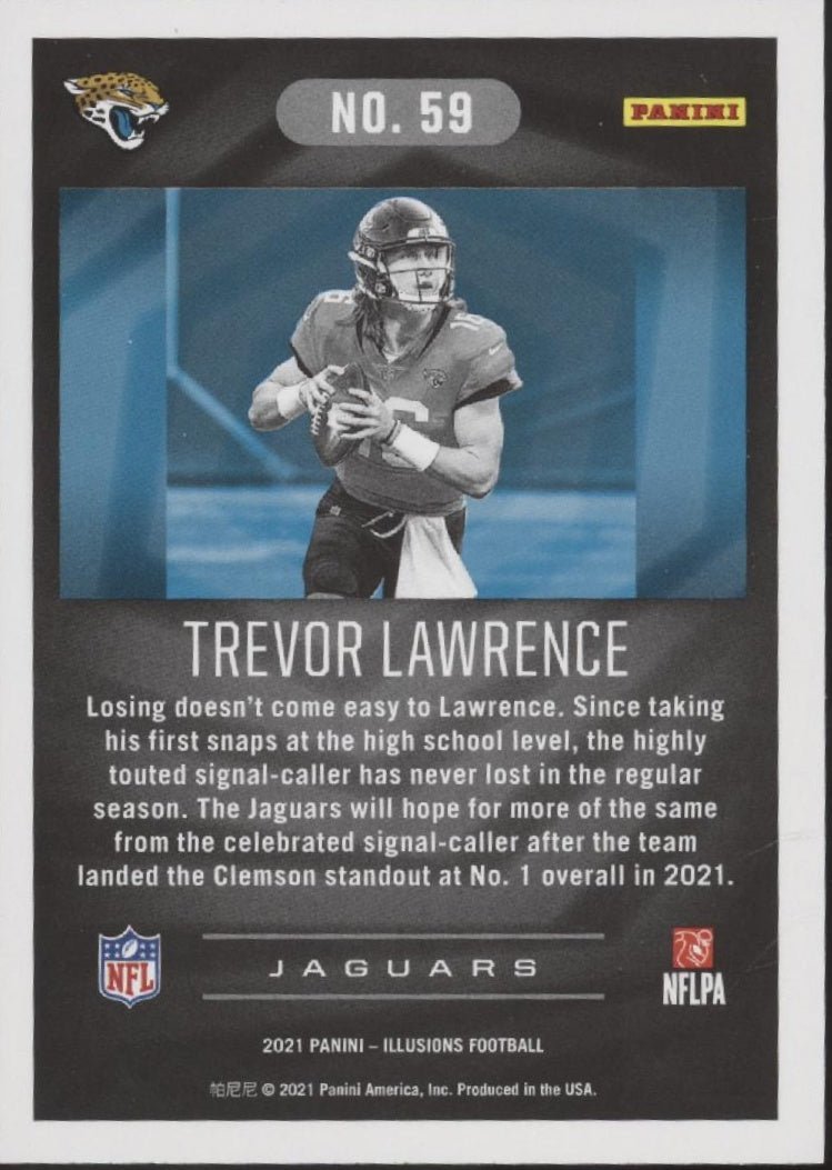 Trevor Lawrence 2021 Panini Illusions Black RC #59 - Collector Store LLC