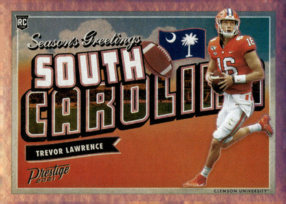 Trevor Lawrence 2021 Panini Prestige Season's Greetings RC #SG - 1 - Collector Store LLC