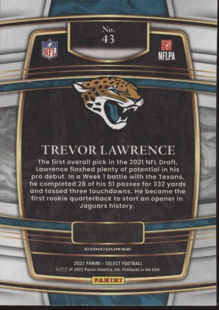 Trevor Lawrence 2021 Panini Select RC #43 #2 - Collector Store LLC