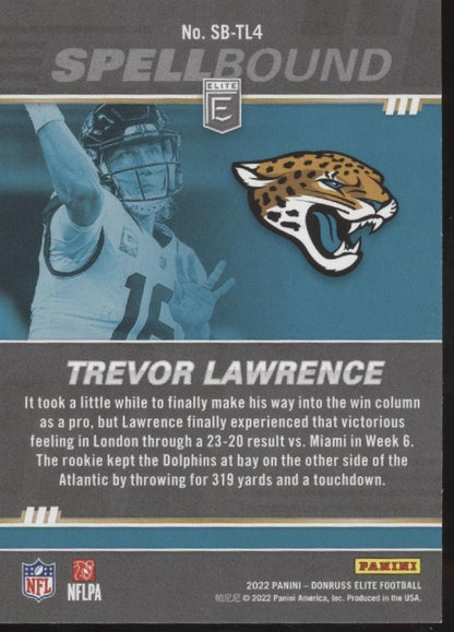 Trevor Lawrence 2022 Panini Donruss Elite Spellbound "R" #SB - TL4 - Collector Store LLC