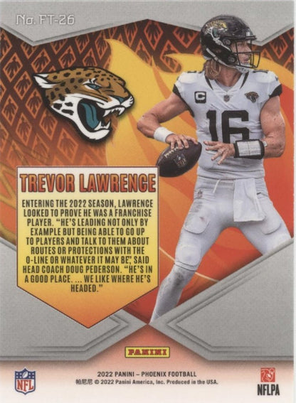 Trevor Lawrence 2022 Panini Phoenix Flame Throwers Refractor #FT - 26 - Collector Store LLC