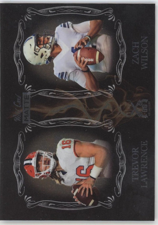 Trevor Lawrence / Zach Wilson 2021 Wild Card Matte Dueling Guns RC #MDG - 3 - Collector Store LLC