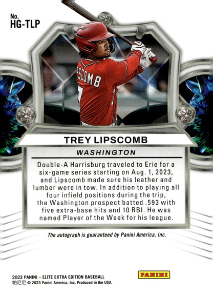 Trey Lipscomb 2023 Panini Elite Extra Hidden Gems Auto #HG - TLP - Collector Store LLC