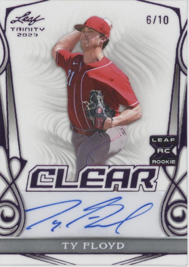 Ty Floyd 2023 Leaf Trinity Clear RC Auto 6/10 #CA - TF1 - Collector Store LLC