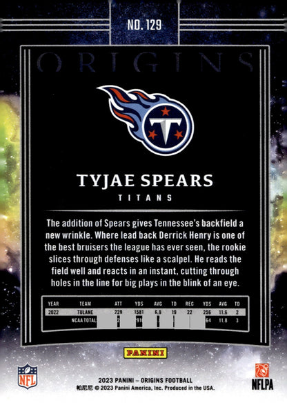 Tyjae Spears 2023 Panini Origins RC #129 - Collector Store LLC