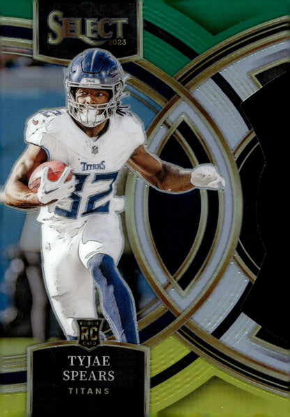 Tyjae Spears 2023 Panini Select Die - Cut Tri Color Prizm RC #172 - Collector Store LLC