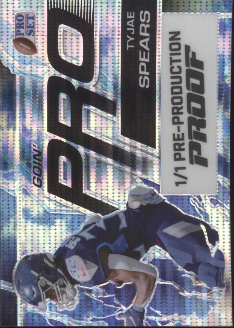 Tyjae Spears 2024 Leaf Pro Set Goin' Pro 1/1 Pre - Production Proof - Collector Store LLC