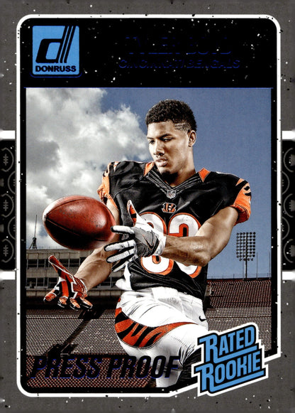 Tyler Boyd 2016 Panini Donruss Rated Rookie Press Proof Blue RC #397 - Collector Store LLC