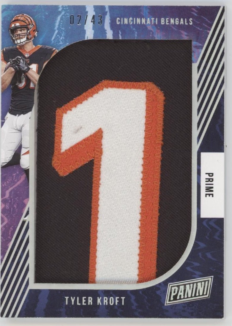 Tyler Kroft 2020 Panini Prime Swatch 02/43 #TK - Collector Store LLC