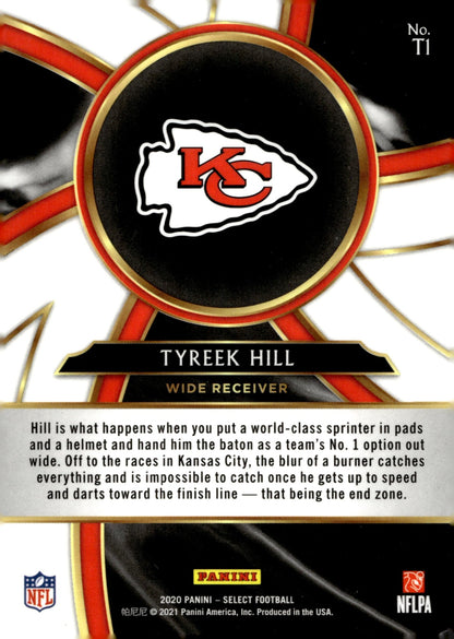 Tyreek Hill 2020 Panini Select Turbo Charged #T1 - Collector Store LLC