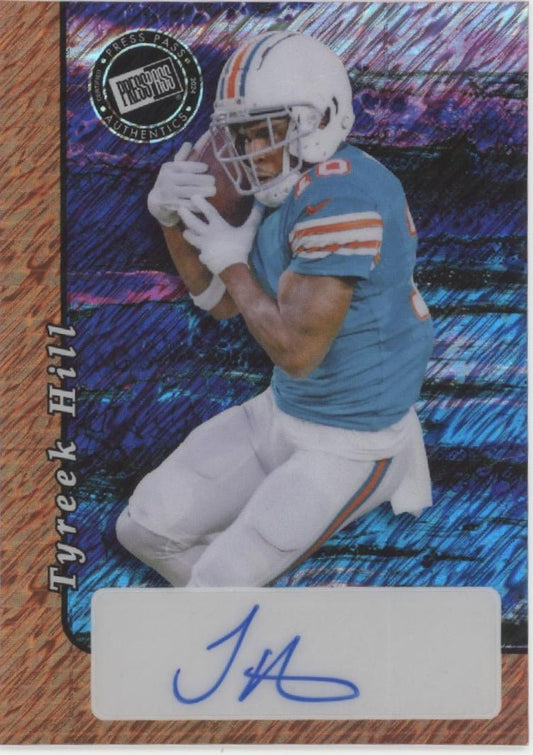 Tyreek Hill 2024 Leaf Press Pass Auto 8/10 #20A - TH2 - Collector Store LLC