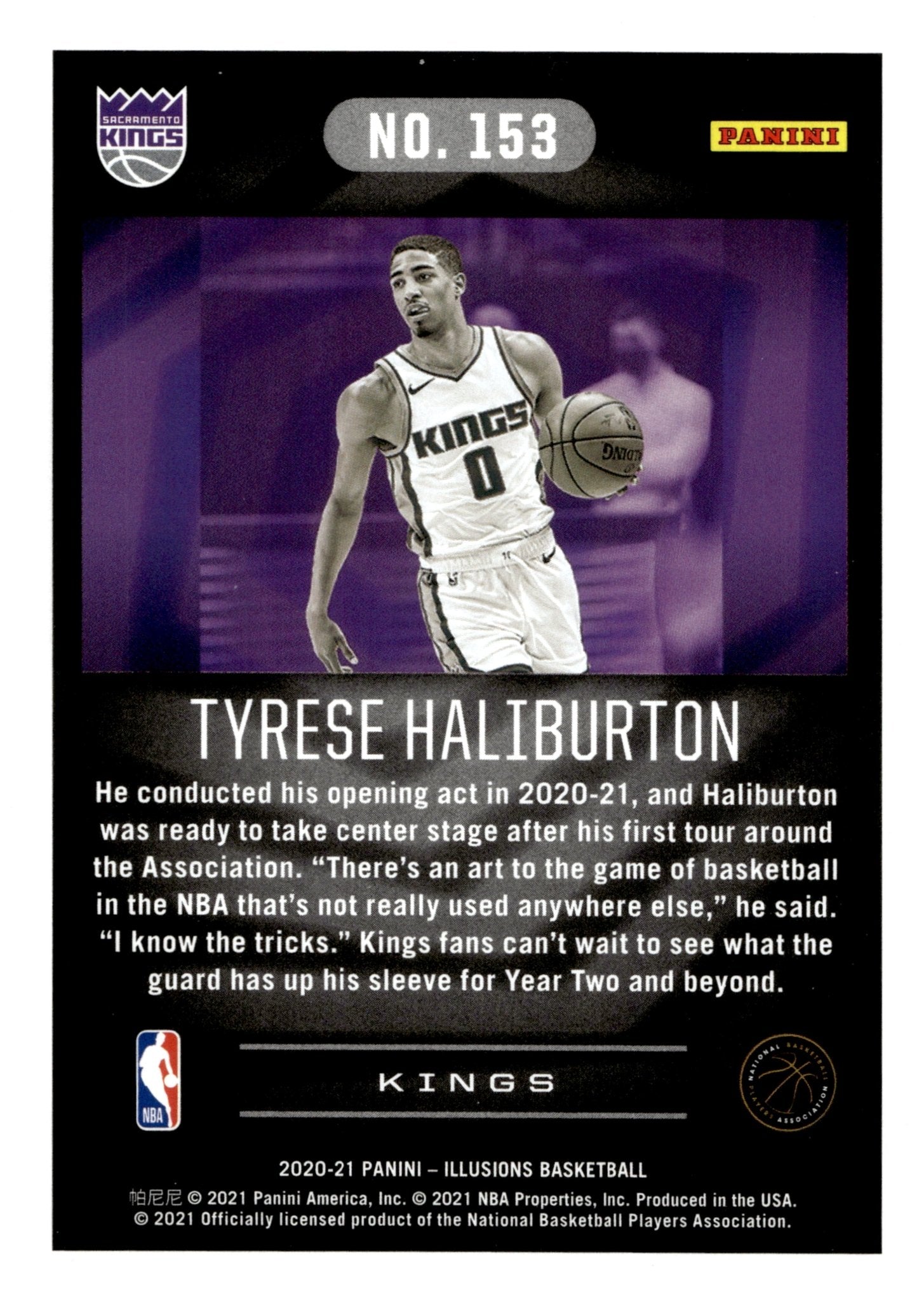 Tyrese Haliburton 2020 - 21 Panini Illusions RC #153 - Collector Store LLC
