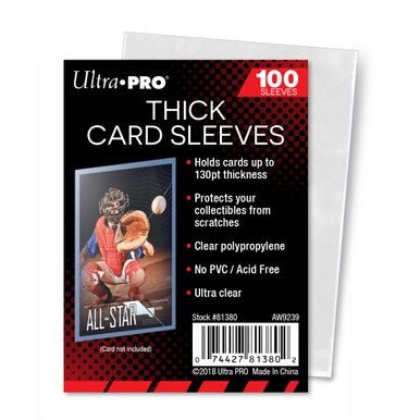 Ultra Pro: 130PT Thick Card Sleeves for Standard Size Cards - Collector Store LLC