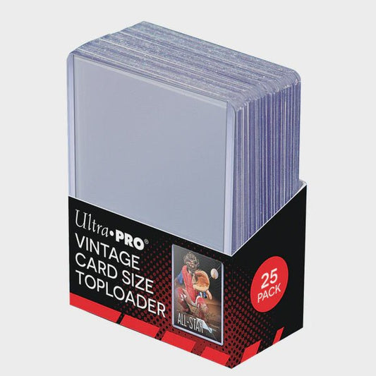Ultra Pro: 2 - 5/8" x 3 - 3/4" Vintage Card Size Toploaders (25ct) - Collector Store LLC