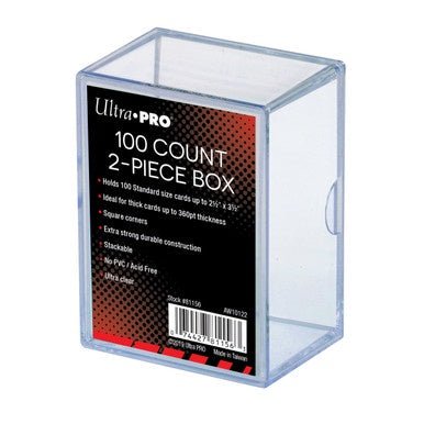 Ultra Pro: 2 - Piece 100 Count Clear Card Storage Box - Collector Store LLC