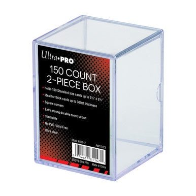 Ultra Pro: 2 - Piece 150 Count Clear Card Storage Box - Collector Store LLC