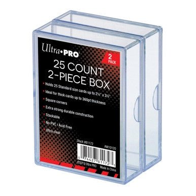 Ultra Pro: 2 - Piece 25 Count Clear Card Storage Box, 2ct - Collector Store LLC