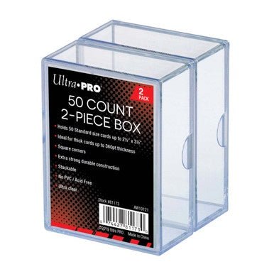 Ultra Pro: 2 - Piece 50 - Count Clear Card Boxes (2ct) - Collector Store LLC