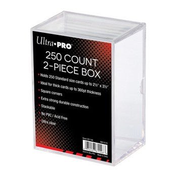 Ultra Pro: 2 - Piece Clear 250 Card Storage Box - Collector Store LLC