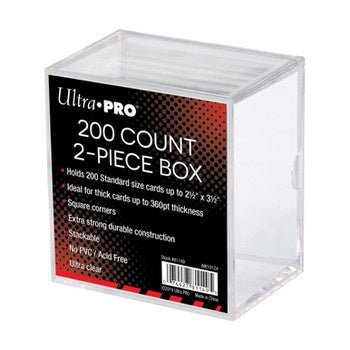 Ultra Pro: 200 Count 2 - Piece Clear Card Storage Box - Collector Store LLC