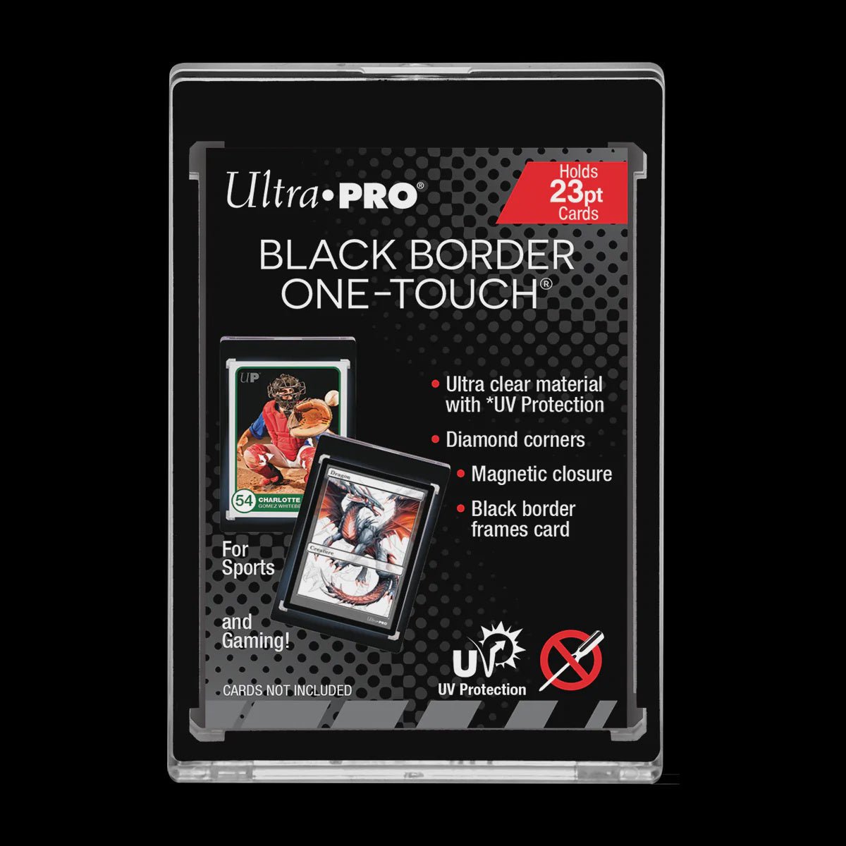 Ultra Pro: 23PT Black Border UV ONE - TOUCH Magnetic Holder - Collector Store LLC