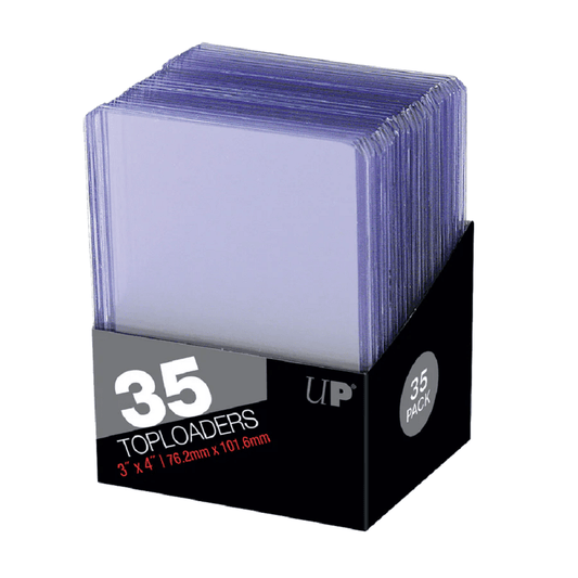 Ultra Pro: 3" x 4" Clear Regular Toploaders (35ct) for Standard Size Cards - Collector Store LLC